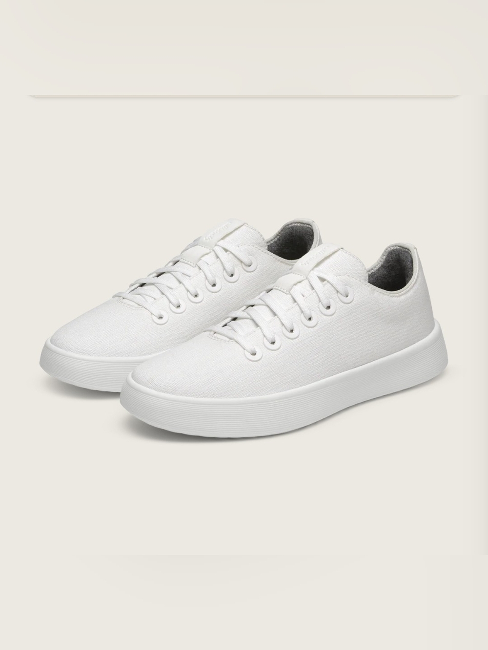 Allbirds Men's White Canvas Cruiser Sneakers Blizzard Size 10.5